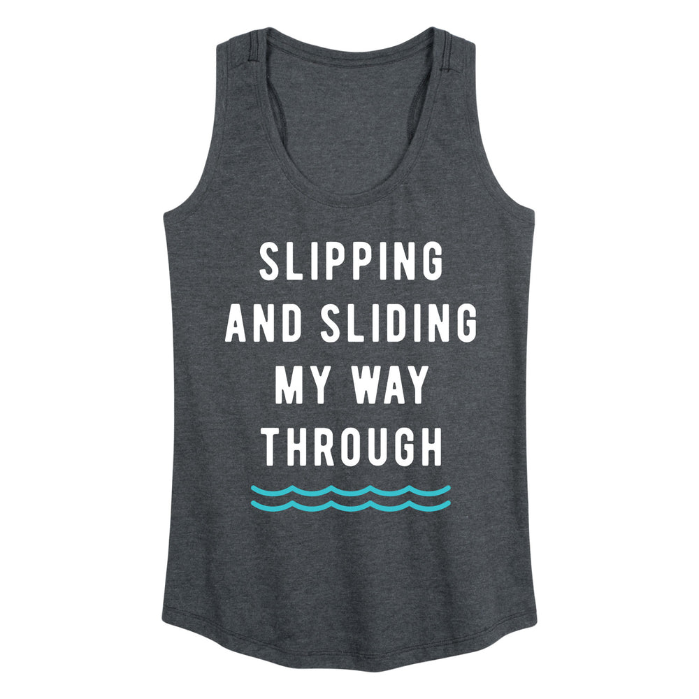 Slipping Sliding My Way Through - Women's Racerback Tank